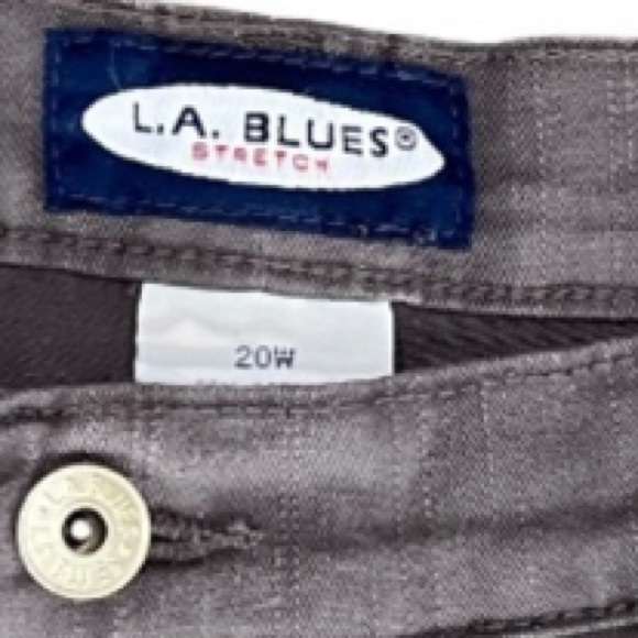 Gray Jeans L.A. Blues Stretch Jeans Plus Size 20 W Short Length Dressy Casual - Picture 10 of 12